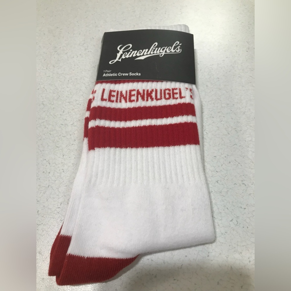 Leinenkugel's Beer Athletic Crew Socks - NEW - Adult One Size Fits Most